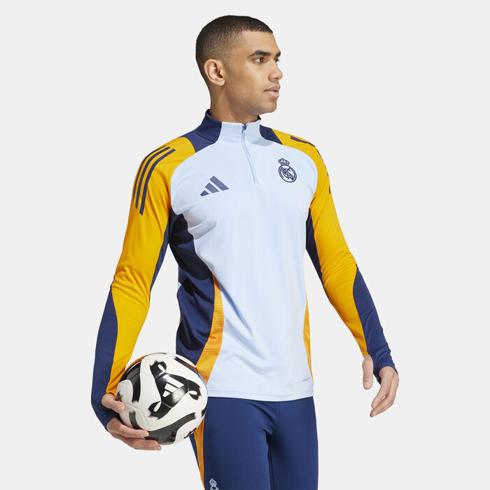 adidas Men's Real Madrid Tiro 24 Competition Training 1/4-Zip Football Top Blue adidas Men's Real Madrid Tiro 24 Competition Training 1/4-Zip Football Top Blue image number 2
