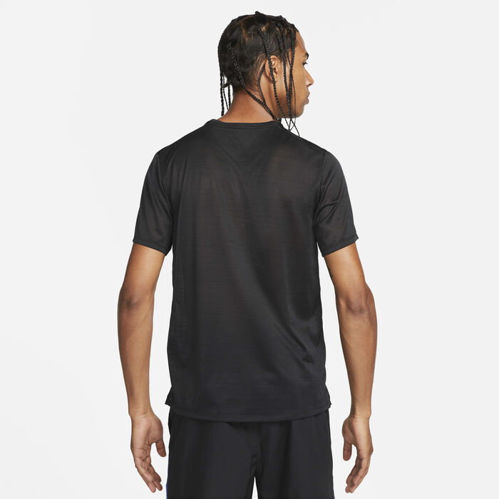 Nike Men's Dri-FIT Miler Running Top Black image number 1