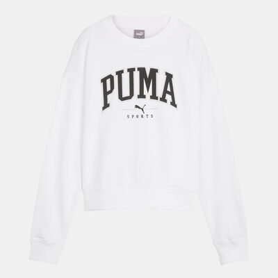 PUMA Women's Squad Sweatshirt White PUMA Women's Squad Sweatshirt White