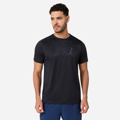 New Balance Men's Sport Essentials Printed Running T-Shirt Black