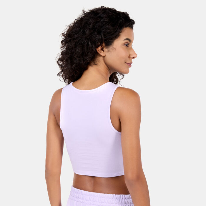 New Era Women's MLB New York Yankees LE Crop Top Purple New Era Women's MLB New York Yankees LE Crop Top Purple image number 1