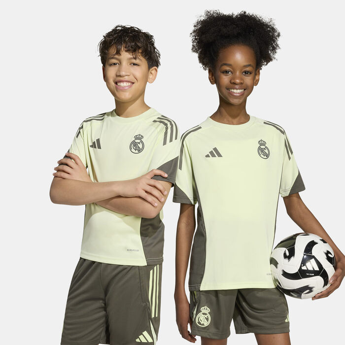 adidas Kids' Real Madrid Tiro 25 Competition Training Football Top Green adidas Kids' Real Madrid Tiro 25 Competition Training Football Top Green image number 3