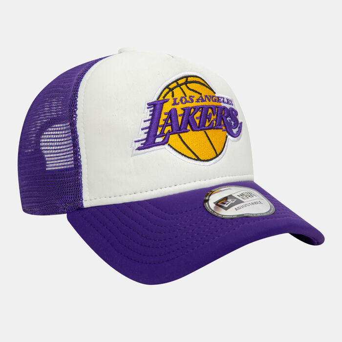 New Era Men's NBA Los Angeles Lakers Flower 9FORTY Trucker Cap Purple New Era Men's NBA Los Angeles Lakers Flower 9FORTY Trucker Cap Purple image number 4