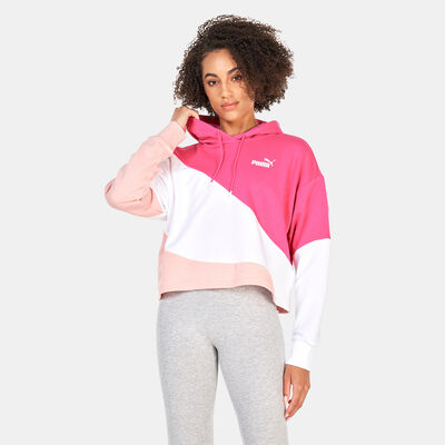 PUMA Women's POWER Cat Pullover Hoodie Pink
