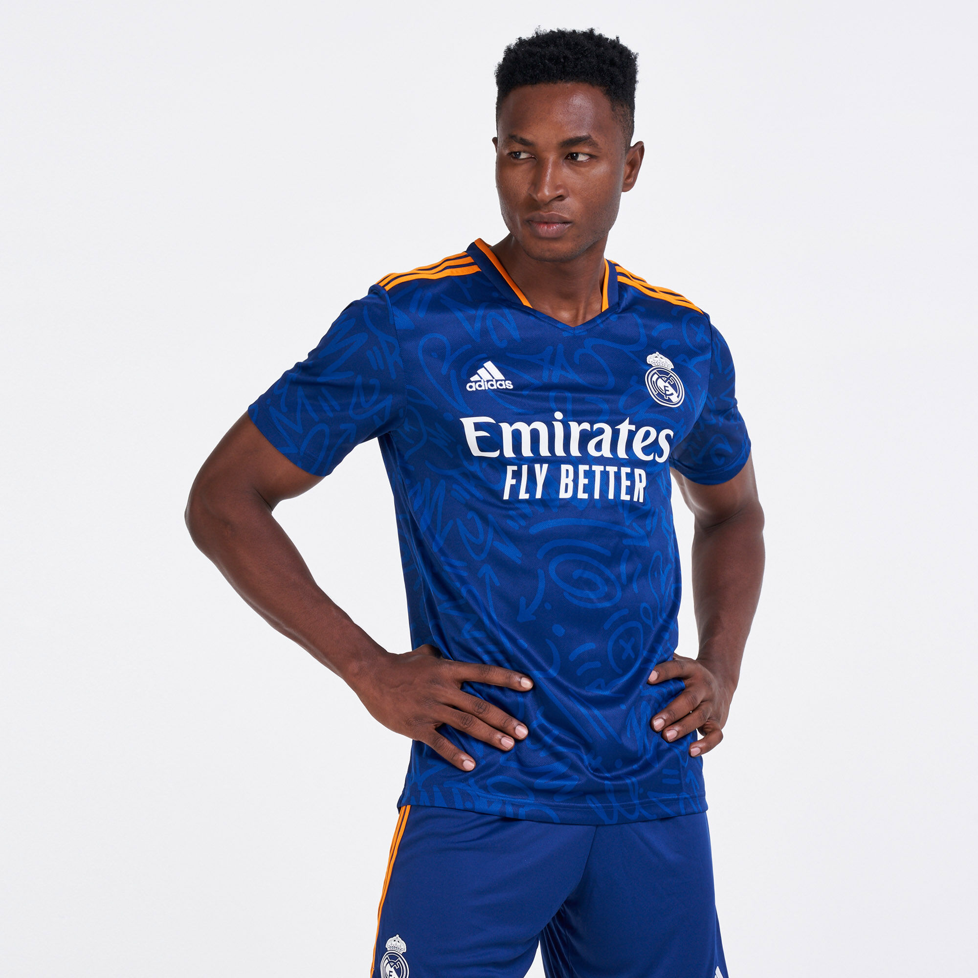 Men's adidas blue real madrid club ea jersey shop
