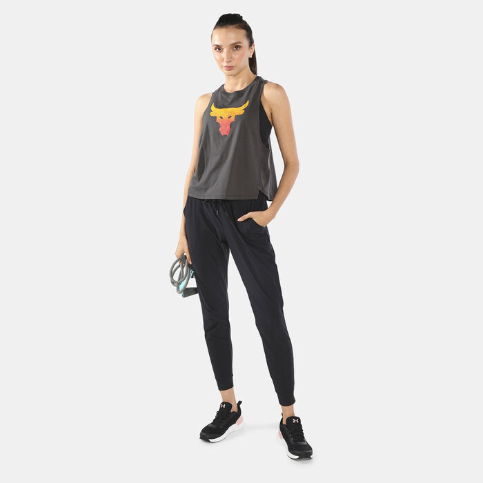 Under Armour Women's Project Rock Bull Tank Top Black Under Armour Women's Project Rock Bull Tank Top Black image number 2