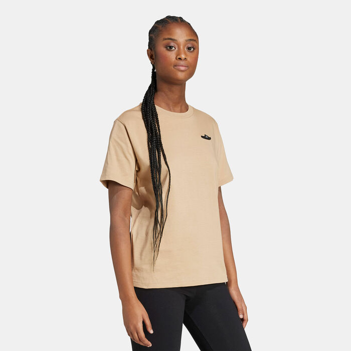 adidas Women's Slide Graphic T-Shirt Brown adidas Women's Slide Graphic T-Shirt Brown image number 3