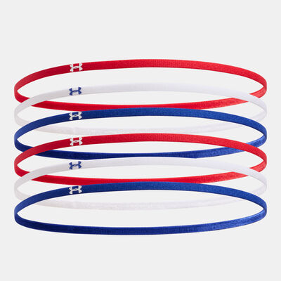 Under Armour Women's Mini Elastic Headbands (6 Pieces) Red