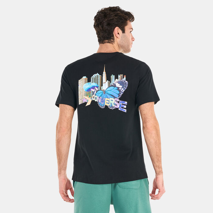 Converse Men's City Butterfly T-Shirt Black Converse Men's City Butterfly T-Shirt Black image number 1