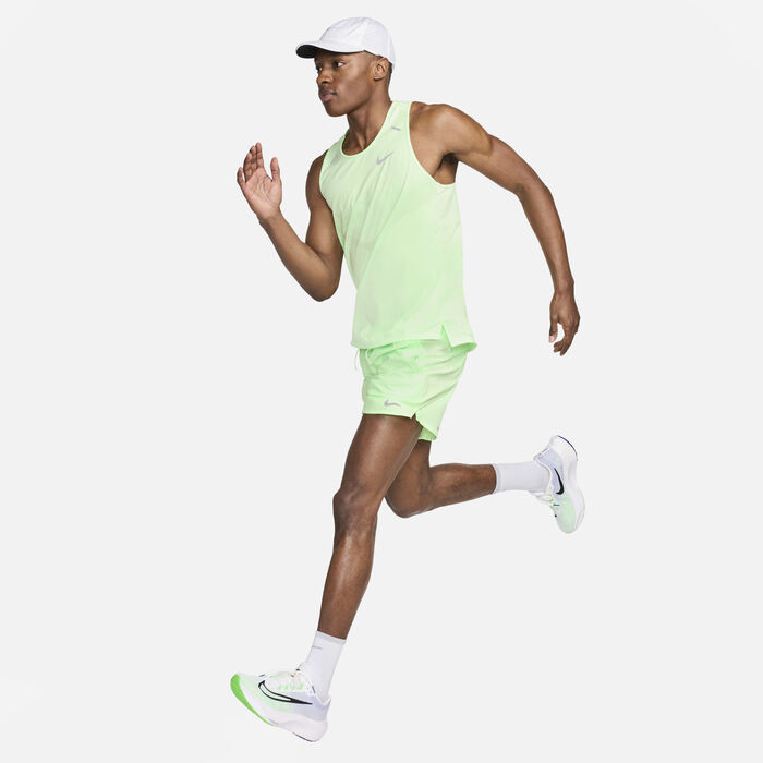 Nike Men's Rise 365 Dri-FIT Running Tank Top Green Nike Men's Rise 365 Dri-FIT Running Tank Top Green image number 5