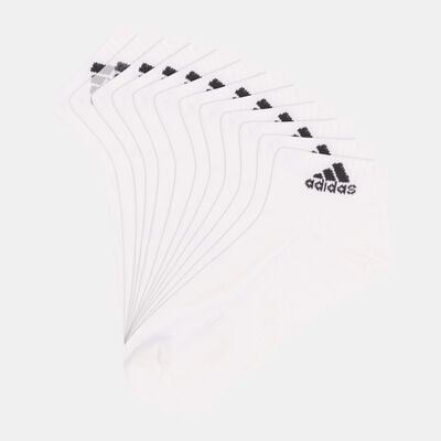 adidas Men's Cushioned Sportswear Ankle Socks (6 Pack) White adidas Men's Cushioned Sportswear Ankle Socks (6 Pack) White