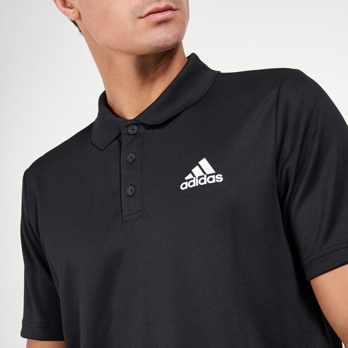 adidas Men's Designed 2 Move 3-Stripes Polo T-Shirt Black adidas Men's Designed 2 Move 3-Stripes Polo T-Shirt Black image number 3