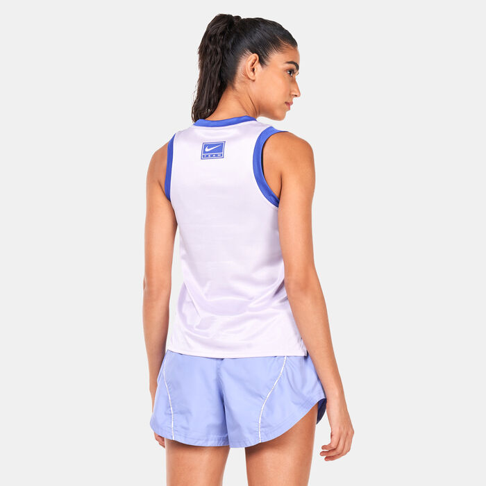 Nike Women's Dri-FIT Swoosh Running Tank Top Purple image number 1