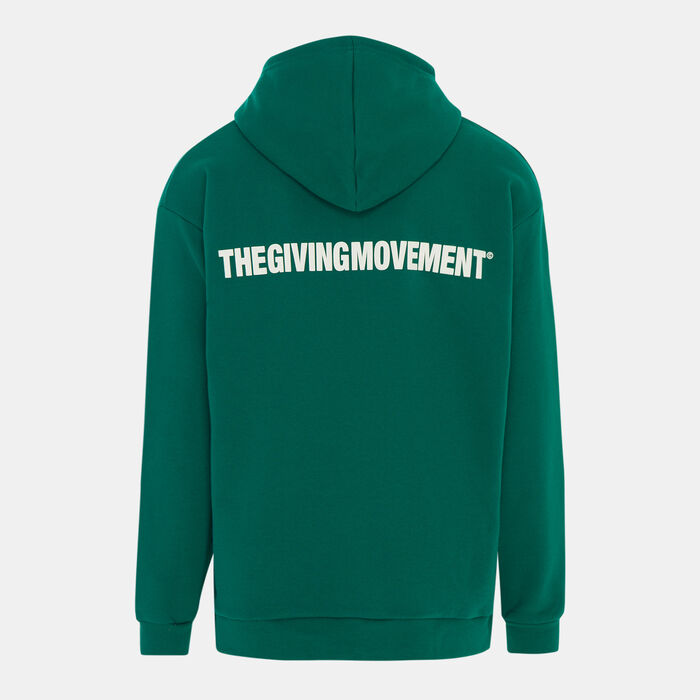 The Giving Movement Men's Zip Hoodie Green The Giving Movement Men's Zip Hoodie Green image number 1
