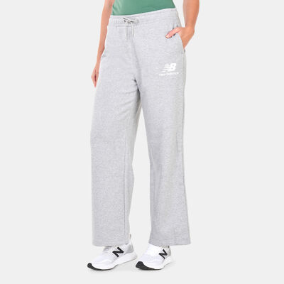 New Balance Women's Essentials Wide Legged Sweatpants Grey New Balance Women's Essentials Wide Legged Sweatpants Grey