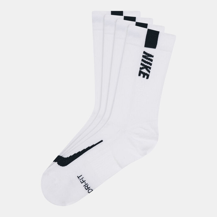 Nike Multiplier Running Crew Socks (2 Pairs) White Nike Multiplier Running Crew Socks (2 Pairs) White image number 0