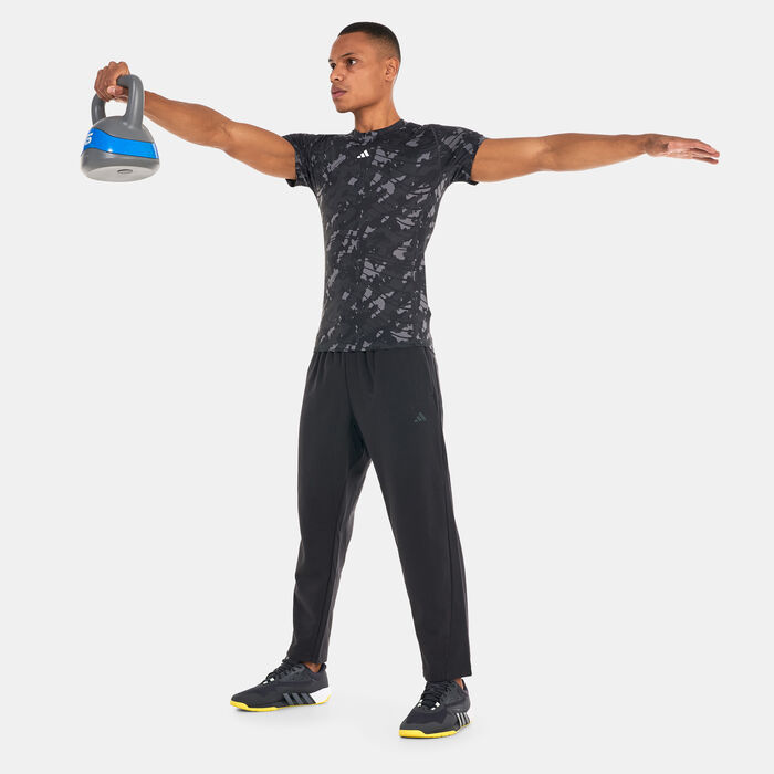 adidas Men's Techfit Allover Print Training T-Shirt Multi-Color adidas Men's Techfit Allover Print Training T-Shirt Multi-Color image number 2