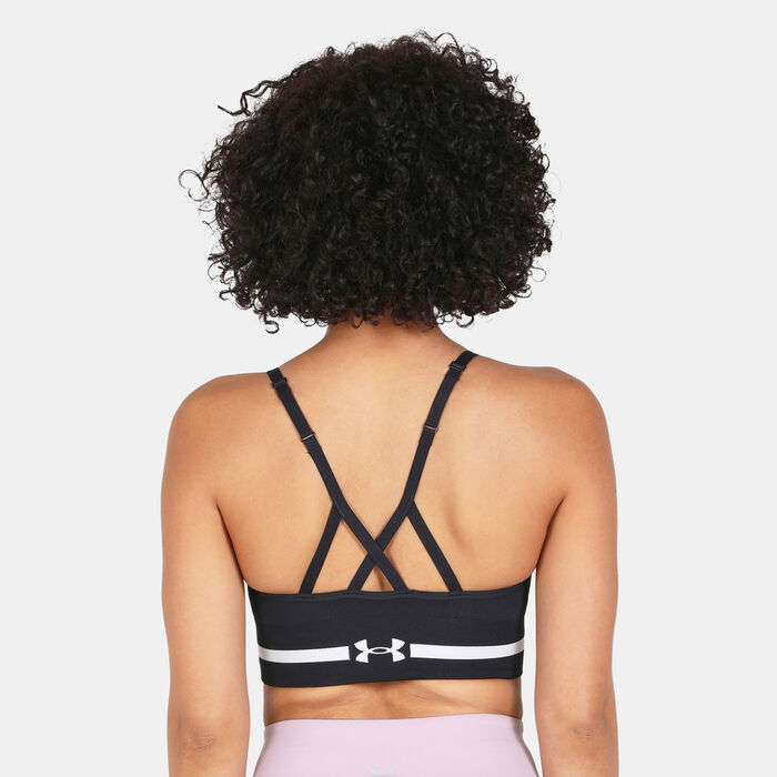Under Armour Women's UA Seamless Low-Support Training Sports Bra Black Under Armour Women's UA Seamless Low-Support Training Sports Bra Black image number 1
