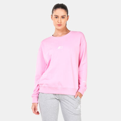 New Balance Women's Essentials Crew Sweatshirt Black New Balance Women's Essentials Crew Sweatshirt Black