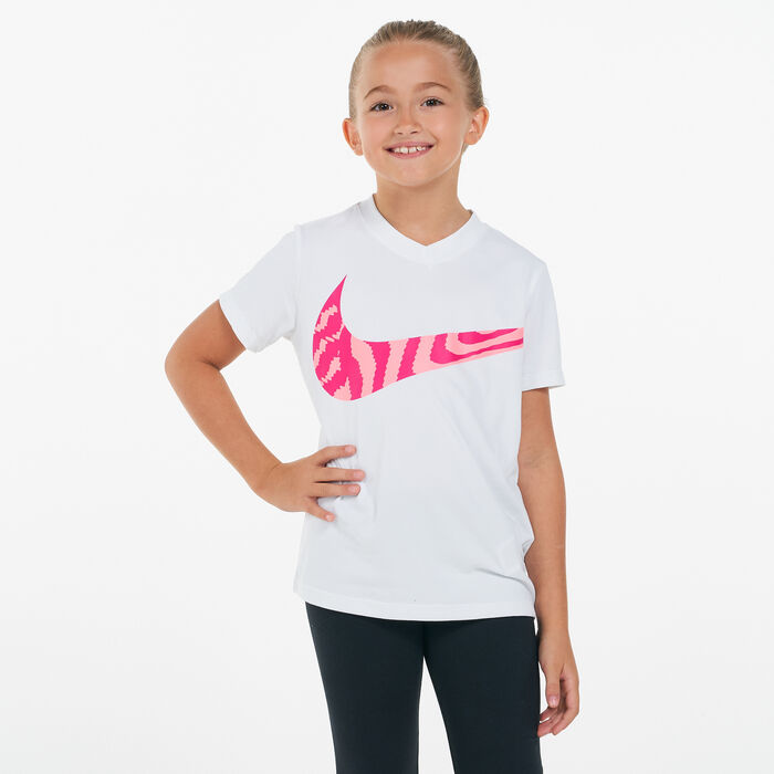 Nike Kids' Dri-FIT Swoosh T-Shirt White image number 0