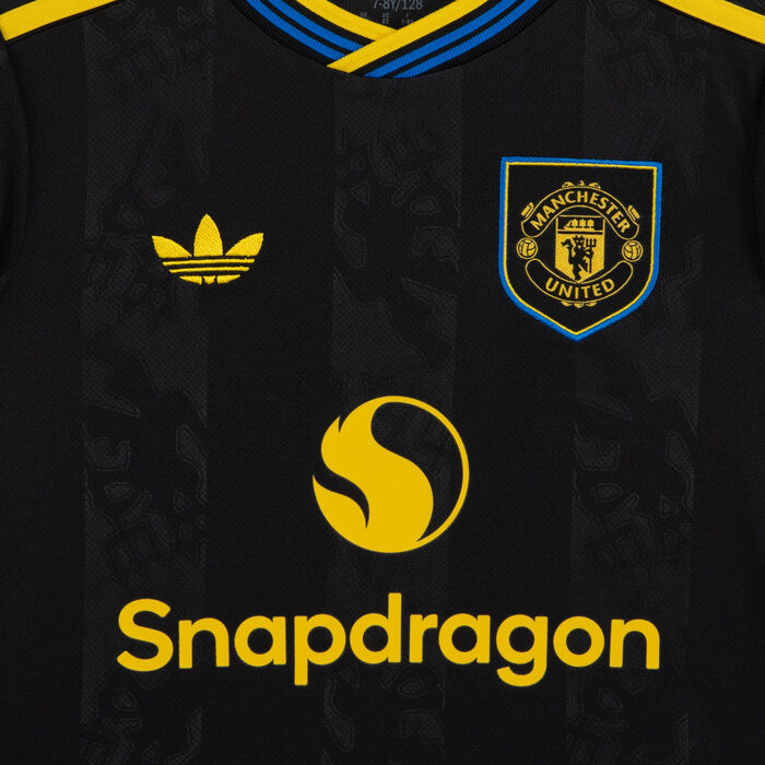adidas Kids' Manchester United 25/26 3rd Replica Football Jersey Black adidas Kids' Manchester United 25/26 3rd Replica Football Jersey Black image number 2
