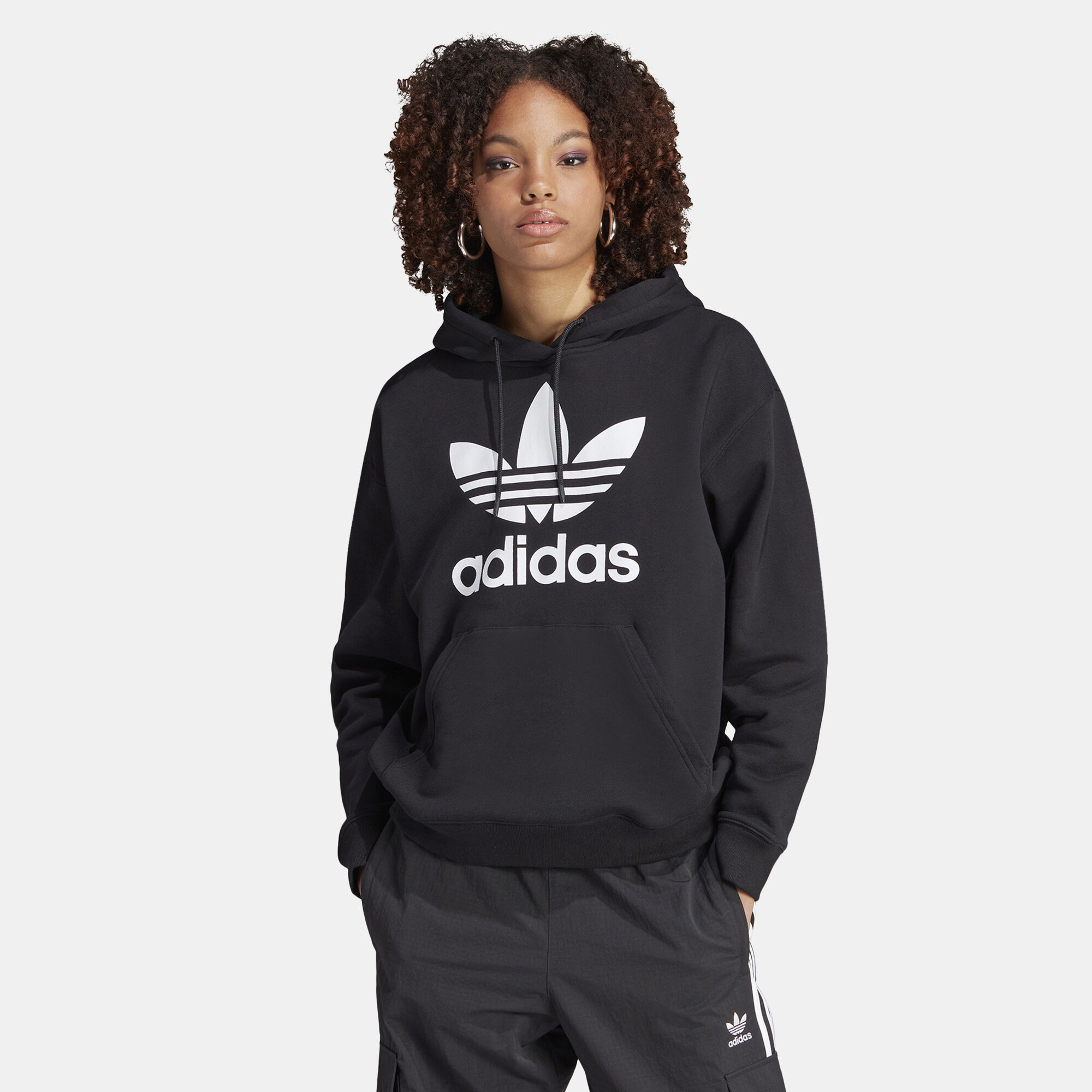 Adidas ladies trefoil hoodie hot sale