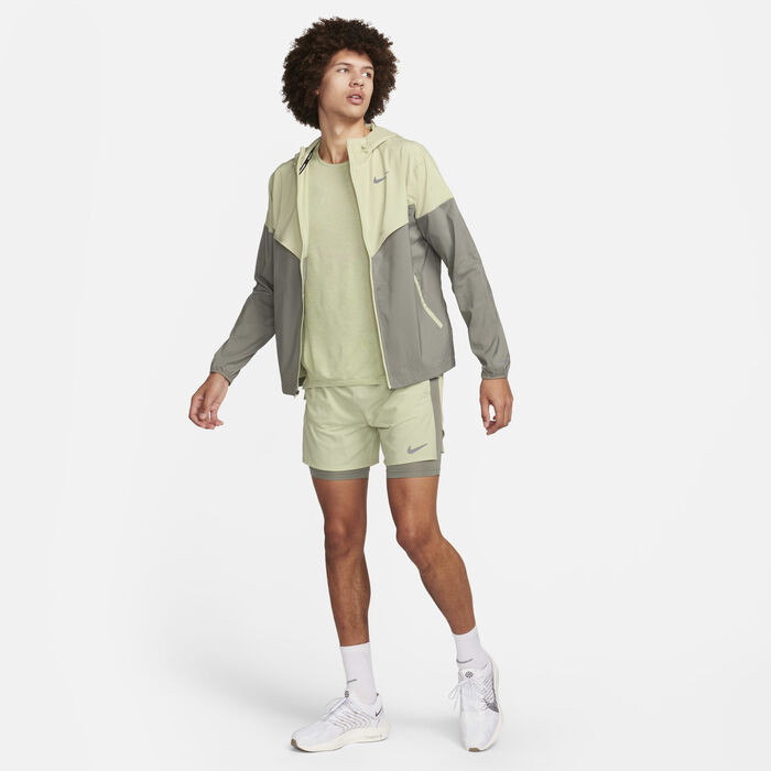 Nike Men's Windrunner Repel Running Jacket Green Nike Men's Windrunner Repel Running Jacket Green image number 5