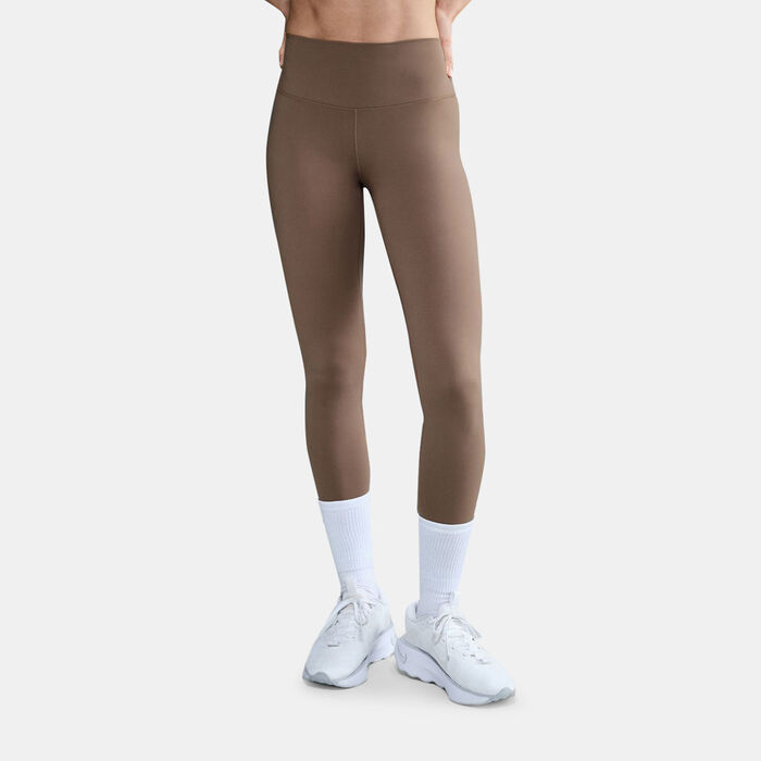 Nike Women's One Dri-FIT Training Leggings Brown Nike Women's One Dri-FIT Training Leggings Brown image number 0