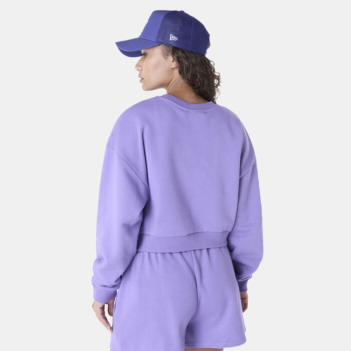 New Era Women's MLB New York Yankees League Essential Sweatshirt Purple New Era Women's MLB New York Yankees League Essential Sweatshirt Purple image number 1