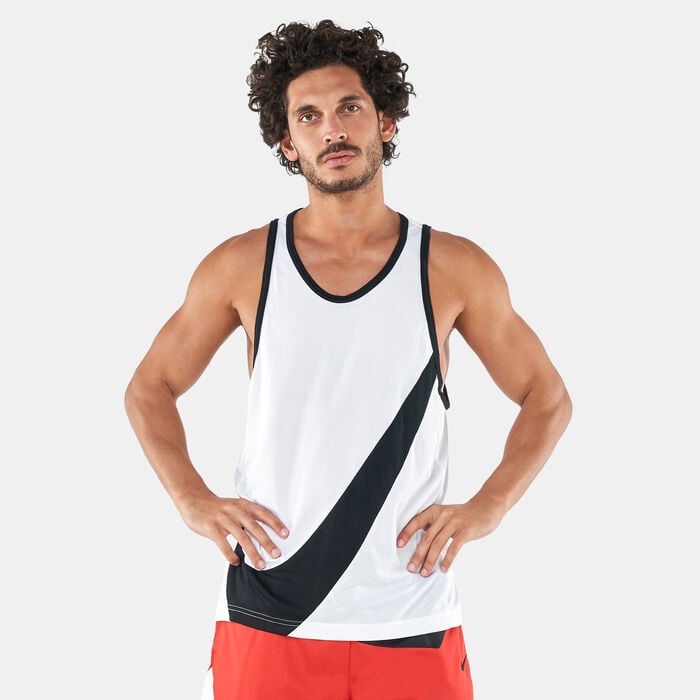 Nike Men's Dri-FIT Basketball Crossover Jersey White Nike Men's Dri-FIT Basketball Crossover Jersey White image number 0