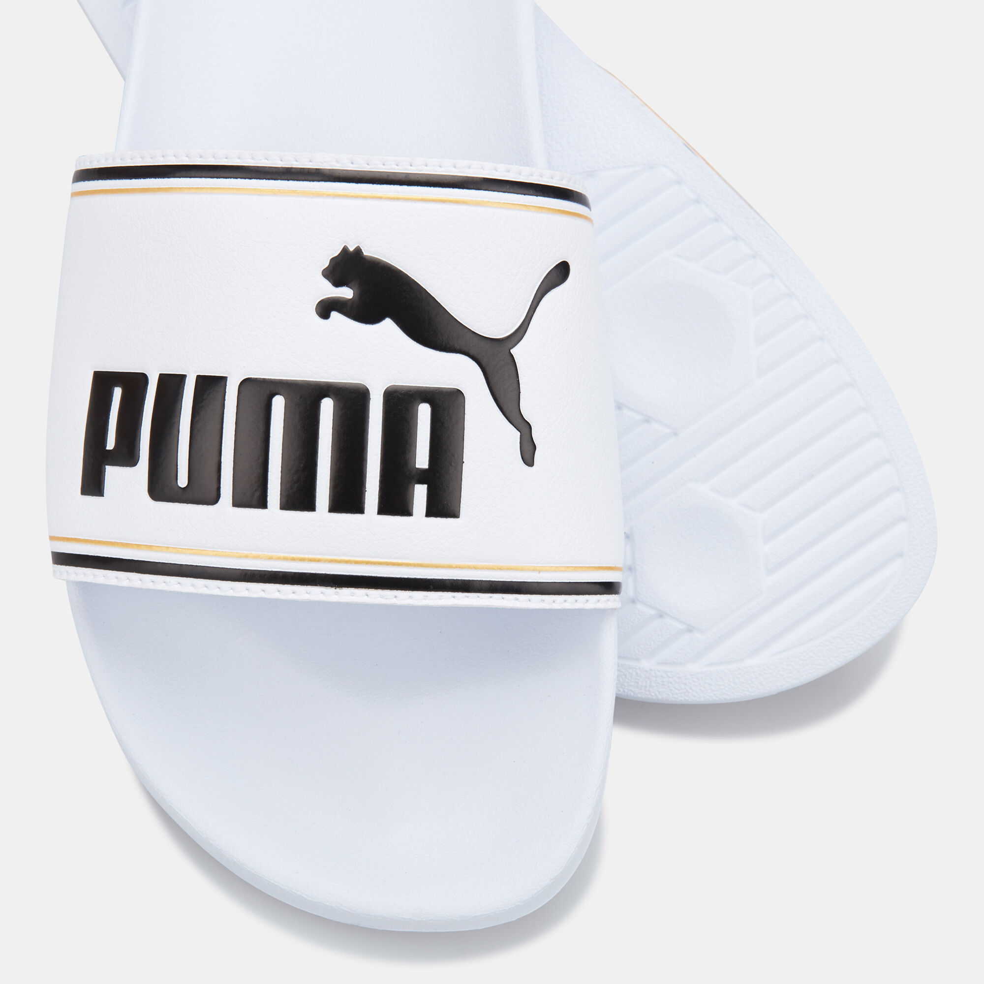 puma leadcat embossed slides