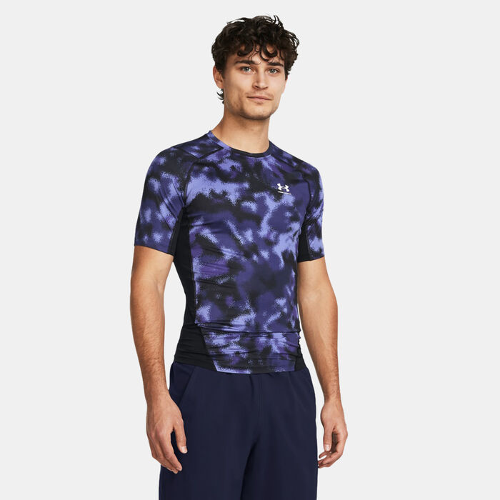 Under Armour Men's HeatGear Graphic Printed Training T-Shirt Purple image number 0