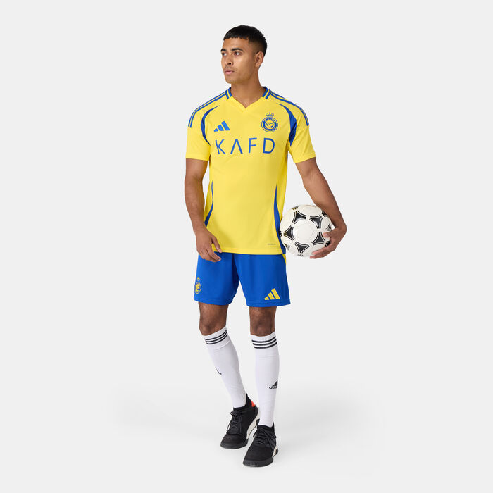adidas Men's Al Nassr 24/25 Ronaldo Home Football Jersey yellow adidas Men's Al Nassr 24/25 Ronaldo Home Football Jersey yellow image number 2