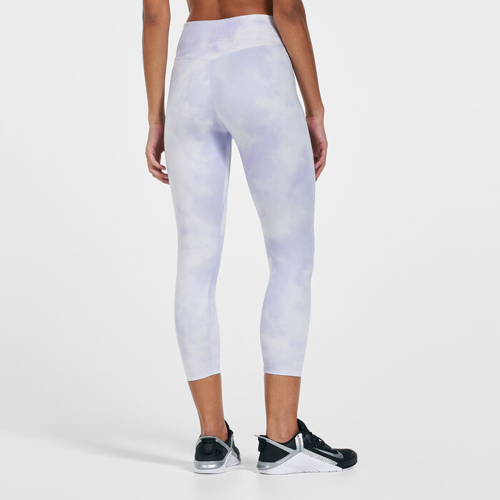 Nike Women's One Icon Clash Crop Leggings Grey Nike Women's One Icon Clash Crop Leggings Grey image number 1