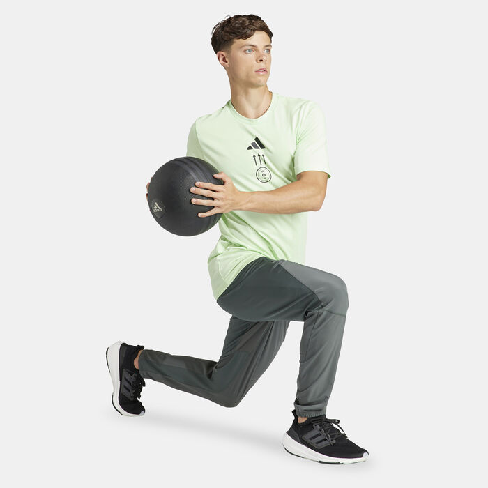 adidas Men's AEROREADY Strength Graphic Training T-Shirt Green adidas Men's AEROREADY Strength Graphic Training T-Shirt Green image number 2