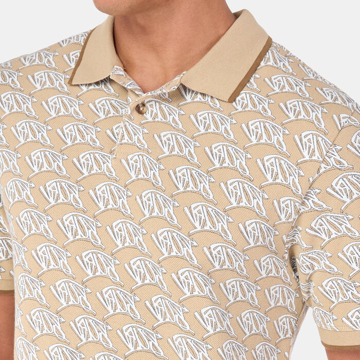 Vans Men's Lewis Mills Polo Shirt Brown image number 3