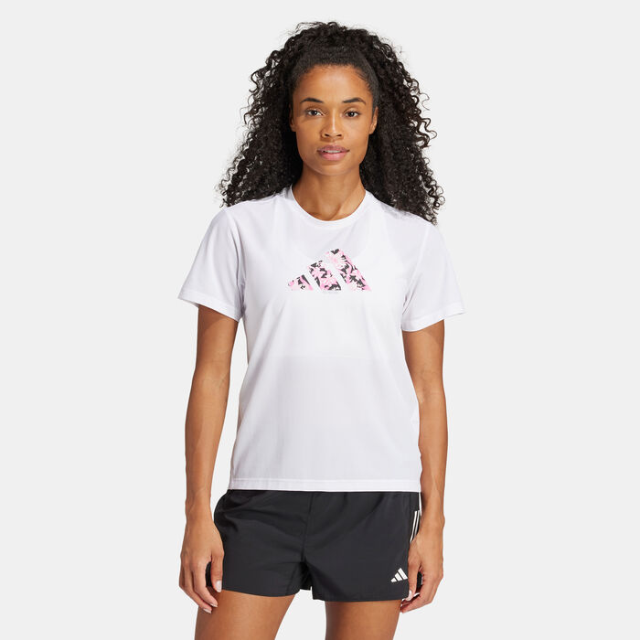 adidas Women's Running Supernatural Flora Graphic T-Shirt White adidas Women's Running Supernatural Flora Graphic T-Shirt White image number 0