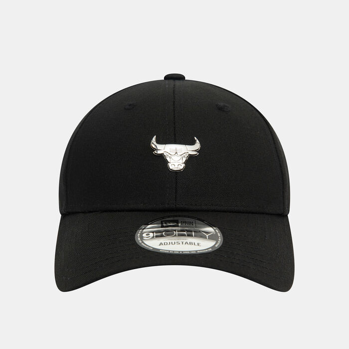 New Era Men's NBA Chicago Bulls Metallic Pin 9FORTY Cap Black image number 0