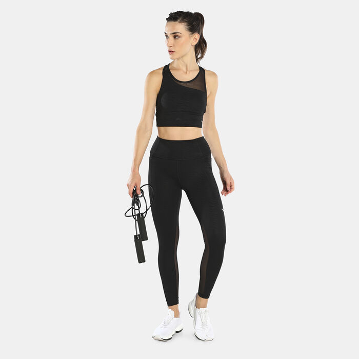 PUMA Women's Mid Impact Flawless Sports Bra Black image number 2