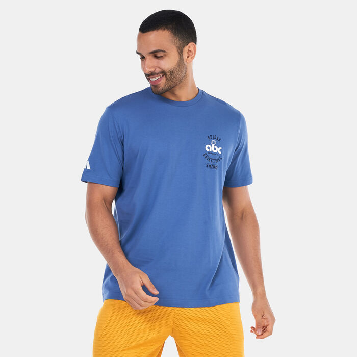 adidas Men's Summer Camp Story Basketball T-Shirt Blue adidas Men's Summer Camp Story Basketball T-Shirt Blue image number 0