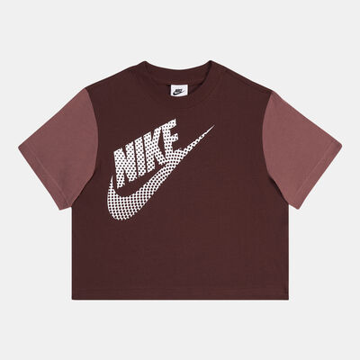 Nike Kids' Sportswear Essentials Boxy T-Shirt Brown