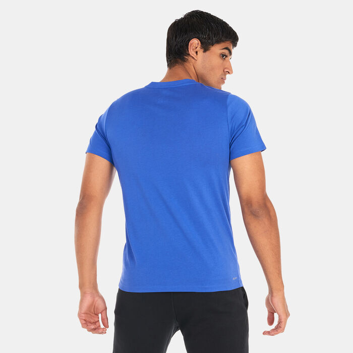 New Balance Men's Heathertech T-Shirt Blue New Balance Men's Heathertech T-Shirt Blue image number 1