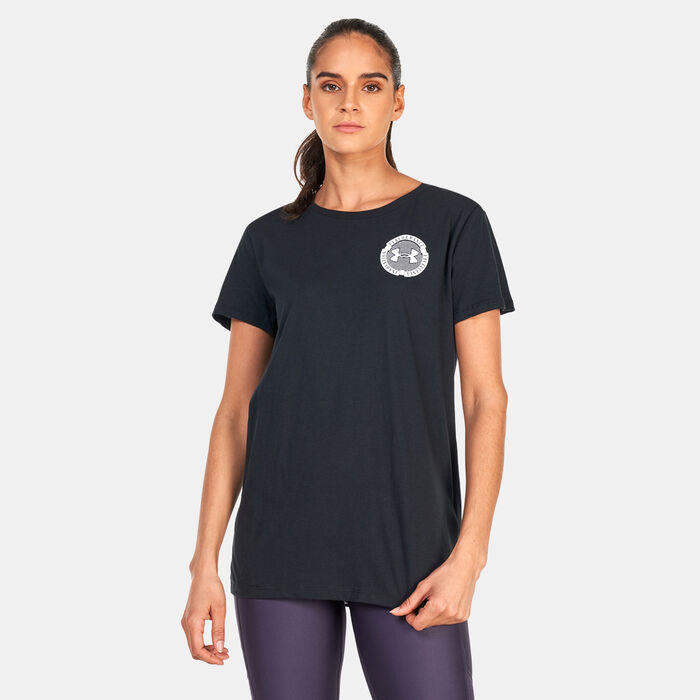 Under Armour Women's UA Collegiate Varsity T-Shirt Black Under Armour Women's UA Collegiate Varsity T-Shirt Black image number 0