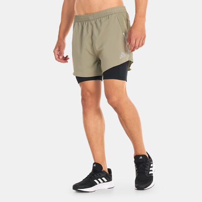 adidas Men's Designed 4 Running 2-In-1 Shorts Brown