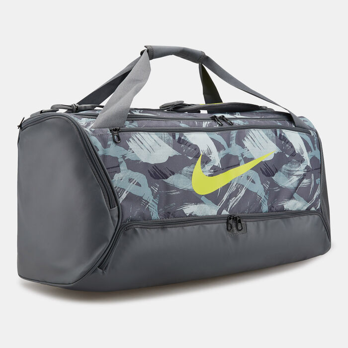 Nike Men's Brasilia Printed Duffel Bag Grey Nike Men's Brasilia Printed Duffel Bag Grey image number 2