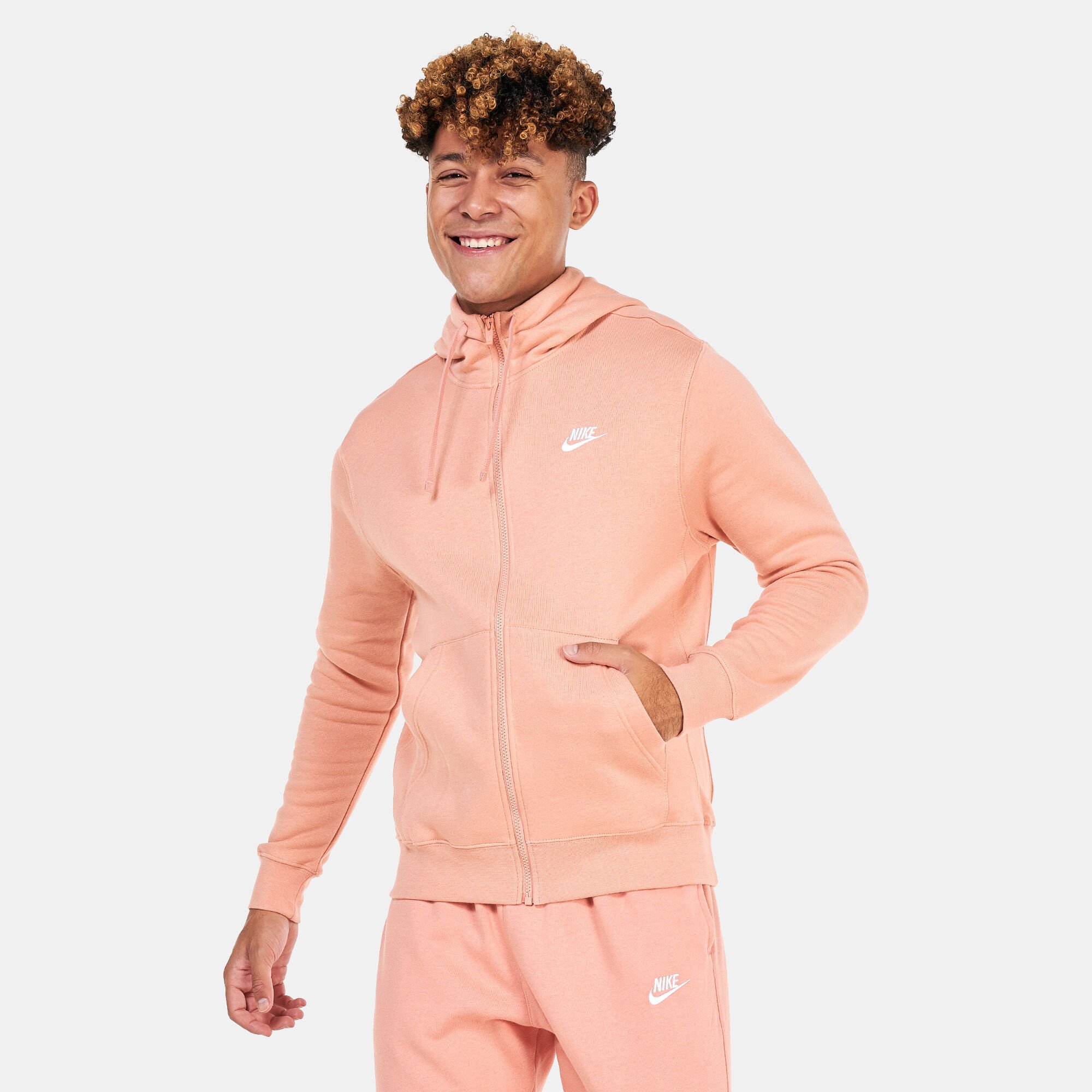 Men s Sportswear Club Fleece Full ZIp Hoodie Pink Nike in KSA SSS