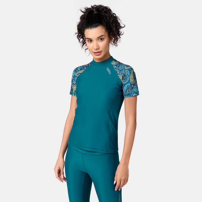 COEGA Women's Swimming Rashguard Green COEGA Women's Swimming Rashguard Green image number 0