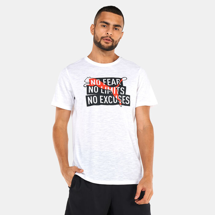 PUMA Men's Performance Slogan Cat Training T-Shirt White PUMA Men's Performance Slogan Cat Training T-Shirt White image number 0
