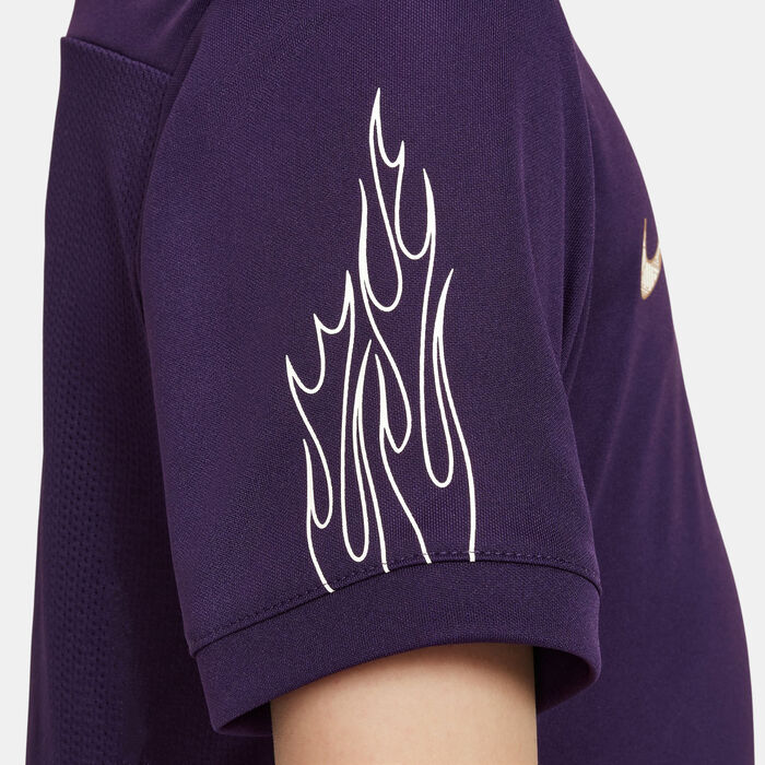 Nike Kids' Kylian Mbappe Dri-FIT Academy25 Football Top Purple image number 4