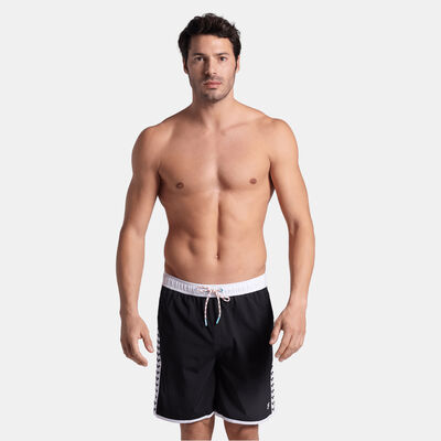 Arena Men's Team Stripe Bermuda Swimming Shorts Black